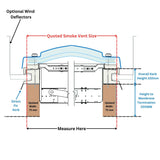 1050 x 1650 mm Smoke Vent Rooflight by Mardome.