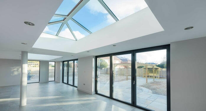 1200 x 2500 mm Stratus Aluminium Roof Lantern Style 5 (Traditional).