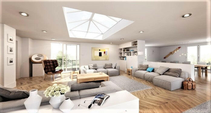 1200 x 3500 mm Stratus Aluminium Roof Lantern Style 5 (Traditional).