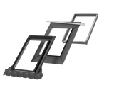 94x55 cm VELUX Pro+ EDW PK25 2000 Tile Flashing with Insulation | Grey Aluminium Finish.