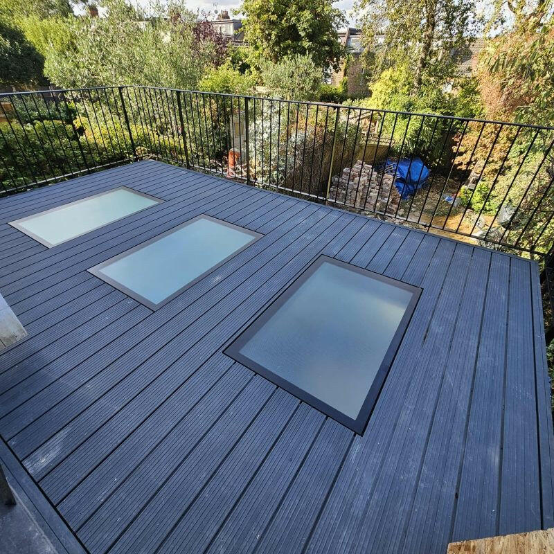 1000 x 1200 mm Frameless Walk-on Skylight.