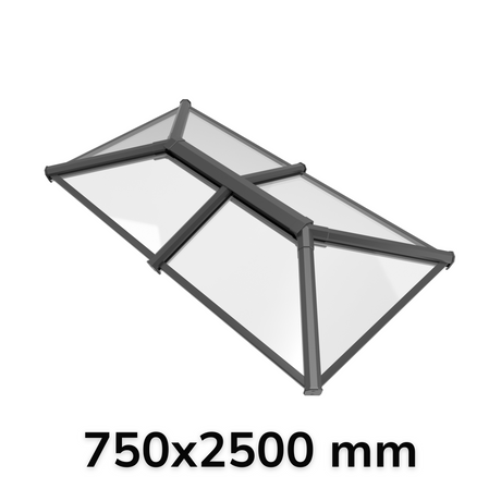 750 x 2500 mm Stratus Aluminium Roof Lantern Style 2 (Traditional).