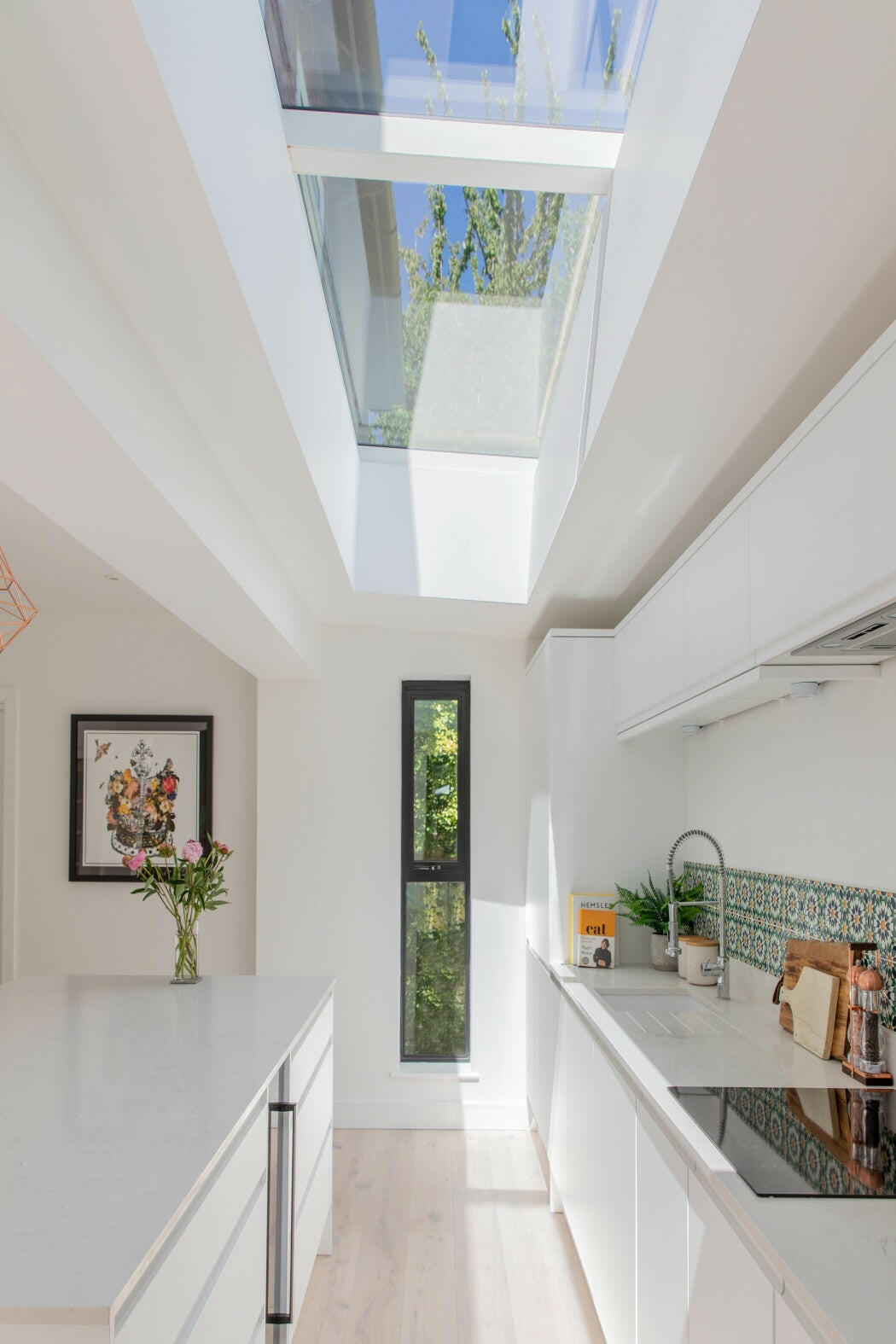 1500 x 5500 mm Fixed Glass Link Modular Skylight (2 Fixed 0 Opening).