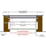 Stores manuels LD 150 x 250 cm pour lucarnes et lanterneaux de toit plat/incliné