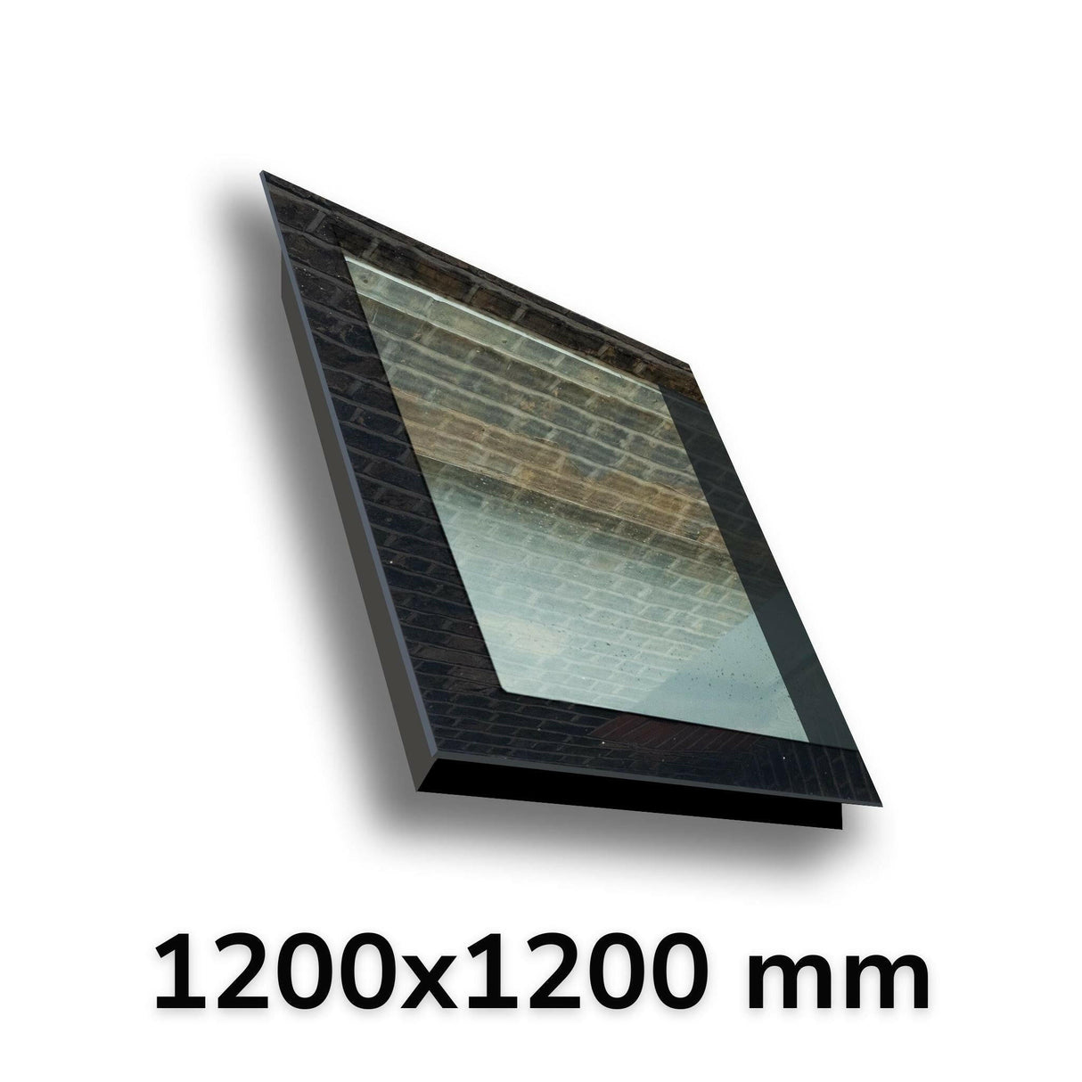 1200 x 1200 mm LD Frameless Triple Glazed Pitched Roof Skylight.