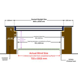 80 x 200 cm LD handmatige jaloezieën voor platte/schuine daken dakramen