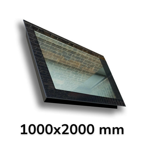 1000 x 2000 mm LD Frameless Triple Glazed Pitched Roof Skylight.
