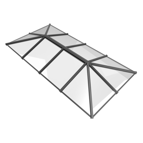 1000 x 2250 mm Stratus Aluminium Roof Lantern Style 7 (Traditional).