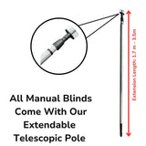 1500 x 3000 mm LD Manual Blinds for Flat / Pitched Roof Skylights & Roof Lanterns.