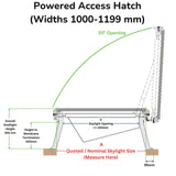 1000 x 1500 mm Brett Martin Flat Glass Access Hatch.