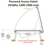1200 x 1650 mm Brett Martin Flat Glass Access Hatch.