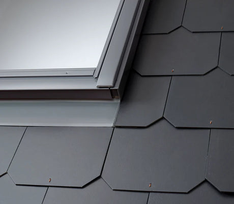 114x70 cm VELUX Pro+ EDL SK01 2000 Leisteen lood met isolatie | Grijze aluminium afwerking