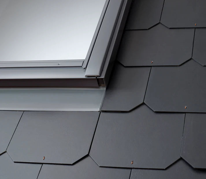 66x140 cm VELUX Pro EDL FK08 1000 Leisteen lood met isolatie | Grijze aluminium afwerking