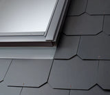66x140 cm VELUX Pro EDL FK08 1000 Leisteen lood met isolatie | Grijze aluminium afwerking