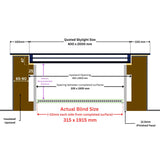 40 x 200 cm LD elektrische jaloezieën voor platte/schuine daken dakramen