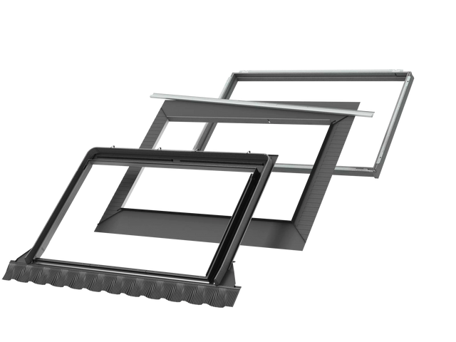 188x118 cm VELUX Pro+ EDWS FFKF06 2000 Tile Flashing with Insulation | Grey Aluminium Finish.