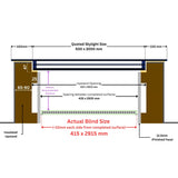 50 x 300 cm LD elektrische jaloezieën voor platte/schuine daken dakramen