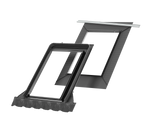 94x118 cm VELUX Pro EDW PK06 1000 Tile Flashing with Insulation | Grey Aluminium Finish.