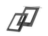 Solin pour ardoise VELUX Pro EDL PK04 1000 94x98 cm avec isolation | Finition aluminium gris