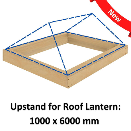 1000 x 6000 mm Insulated Upstand for Roof Lantern.