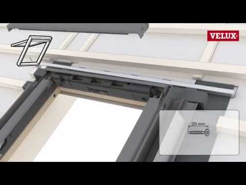 94x55 cm VELUX Pro+ EDW PK25 2000 Dakpangoot met isolatie | Grijze aluminium afwerking