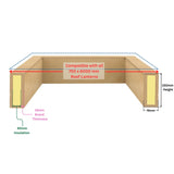 750 x 6000 mm Insulated Upstand for Roof Lantern.
