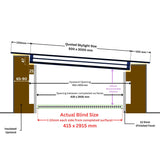 Stores manuels LD 50 x 300 cm pour lucarnes et lanterneaux de toit plat/penté