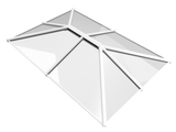 2250 x 2500 mm Stratus Aluminium Roof Lantern Style 4 (Traditional).