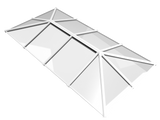1500 x 3000 mm Stratus Aluminium Roof Lantern Style 7 (Traditional).