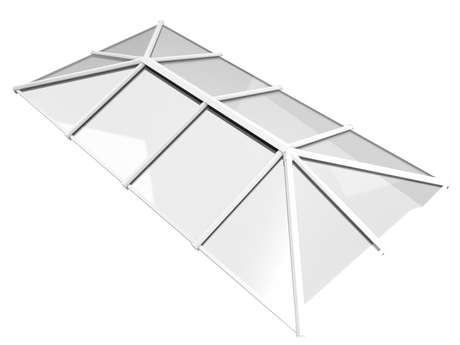 2000 x 5500 mm Stratus Aluminium Roof Lantern Style 7 (Traditional).
